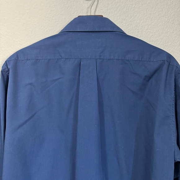 Valerio Garati Fitted Man Blue Collared Long Sleeves Button-Down T-Shirt Sz L - Picture 4 of 14